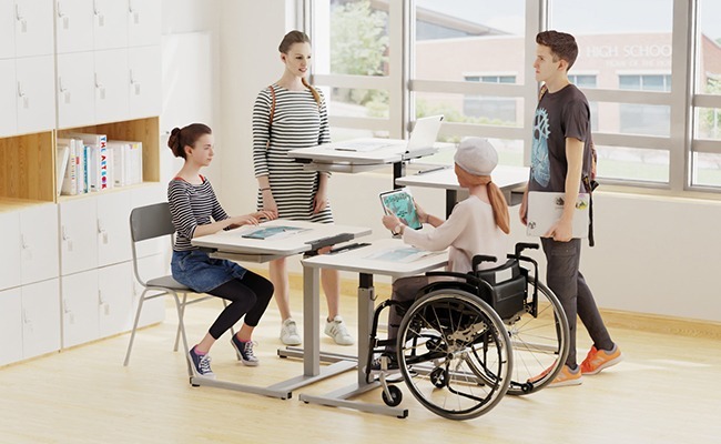 Height Adjustable Desk for School